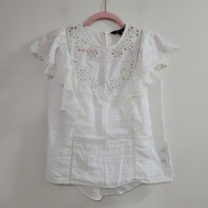 Karen Millen eyelet lace short sleeve blouse 4
